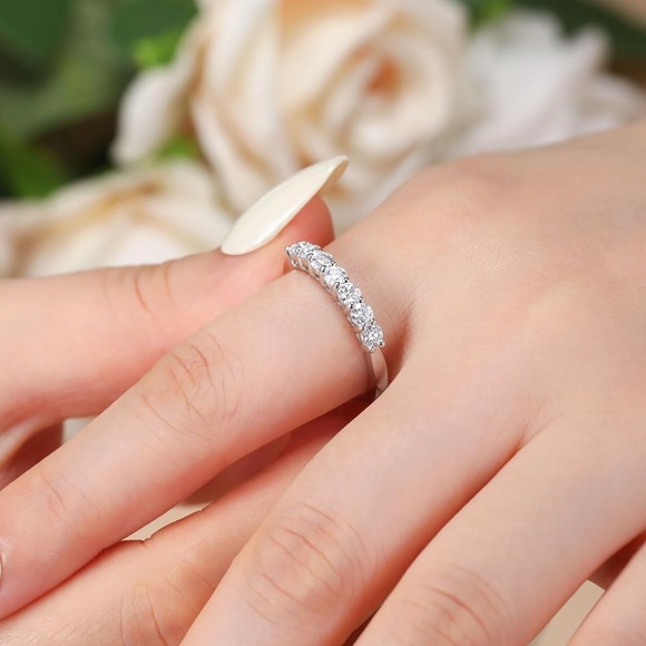 Moissanite Anniversary Ring - Picture 5 of 7